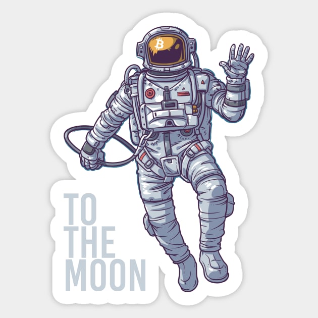 Bitcoin Astronaut Sticker by FiveThirtyOne